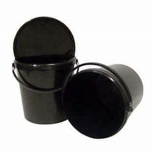 Black Plastic Buckets